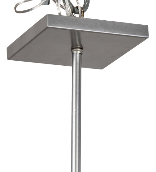 Meyda Lighting Argyle 26" 5-Light Nickel Pendant Light With White Statuario Idalight Shade