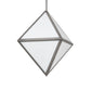 Meyda Lighting Argyle 26" 5-Light Nickel Pendant Light With White Statuario Idalight Shade