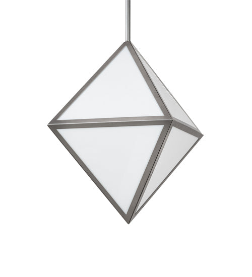 Meyda Lighting Argyle 26" 5-Light Nickel Pendant Light With White Statuario Idalight Shade