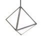 Meyda Lighting Argyle 26" 5-Light Nickel Pendant Light With White Statuario Idalight Shade