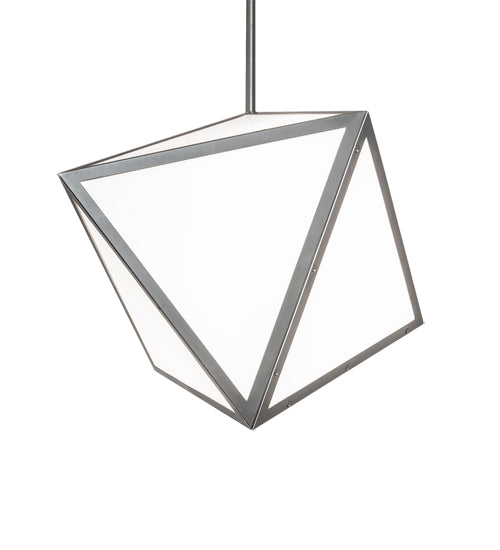 Meyda Lighting Argyle 26" 5-Light Nickel Pendant Light With White Statuario Idalight Shade