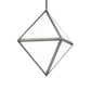 Meyda Lighting Argyle 26" 5-Light Nickel Pendant Light With White Statuario Idalight Shade
