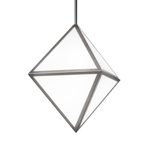Meyda Lighting Argyle 26" 5-Light Nickel Pendant Light With White Statuario Idalight Shade