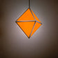 Meyda Lighting Argyle 26" 5-Light Nickel Powder Coat Pendant Light With Orange Shade Glass