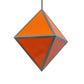 Meyda Lighting Argyle 26" 5-Light Nickel Powder Coat Pendant Light With Orange Shade Glass