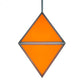 Meyda Lighting Argyle 26" 5-Light Nickel Powder Coat Pendant Light With Orange Shade Glass