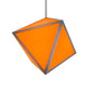 Meyda Lighting Argyle 26" 5-Light Nickel Powder Coat Pendant Light With Orange Shade Glass