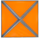 Meyda Lighting Argyle 26" 5-Light Nickel Powder Coat Pendant Light With Orange Shade Glass