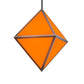 Meyda Lighting Argyle 26" 5-Light Nickel Powder Coat Pendant Light With Orange Shade Glass