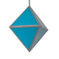 Meyda Lighting Argyle 26" 5-Light Nickel Powder Coat Pendant Light With Teal Blue Shade Glass