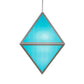 Meyda Lighting Argyle 26" 5-Light Nickel Powder Coat Pendant Light With Teal Blue Shade Glass