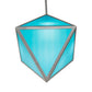 Meyda Lighting Argyle 26" 5-Light Nickel Powder Coat Pendant Light With Teal Blue Shade Glass