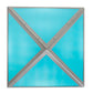 Meyda Lighting Argyle 26" 5-Light Nickel Powder Coat Pendant Light With Teal Blue Shade Glass