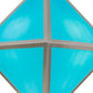 Meyda Lighting Argyle 26" 5-Light Nickel Powder Coat Pendant Light With Teal Blue Shade Glass