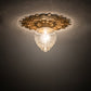 Meyda Lighting Arinna 12" Champagne Metallic Flush Mount Light With Clear Shade Glass