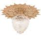 Meyda Lighting Arinna 12" Champagne Metallic Flush Mount Light With Clear Shade Glass