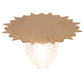Meyda Lighting Arinna 12" Champagne Metallic Flush Mount Light With Clear Shade Glass