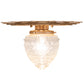 Meyda Lighting Arinna 12" Champagne Metallic Flush Mount Light With Clear Shade Glass