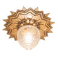 Meyda Lighting Arinna 12" Champagne Metallic Flush Mount Light With Clear Shade Glass