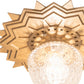 Meyda Lighting Arinna 12" Champagne Metallic Flush Mount Light With Clear Shade Glass