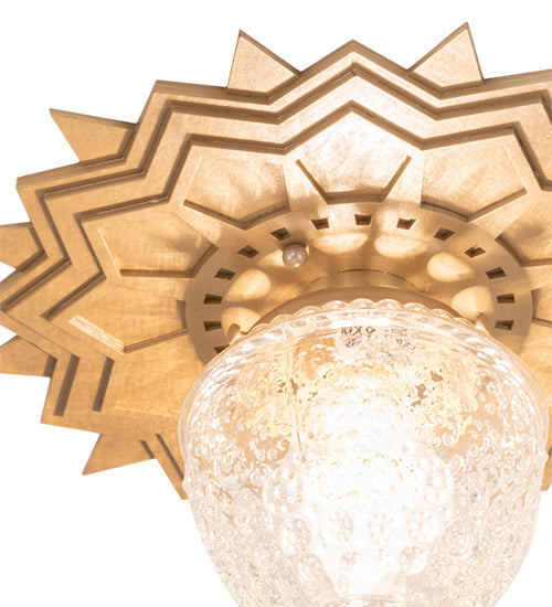 Meyda Lighting Arinna 12" Champagne Metallic Flush Mount Light With Clear Shade Glass