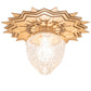 Meyda Lighting Arinna 12" Champagne Metallic Flush Mount Light With Clear Shade Glass