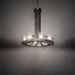 Meyda Lighting Arion 28" 8-Light Nickel Chandelier With Clear Seeded Shade Glass