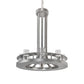 Meyda Lighting Arion 28" 8-Light Nickel Chandelier With Clear Seeded Shade Glass