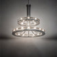 Meyda Lighting Arion 52" 24-Light Nickel Chandelier With Clear Seeded Shade Glass
