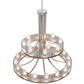 Meyda Lighting Arion 52" 24-Light Nickel Chandelier With Clear Seeded Shade Glass