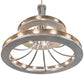 Meyda Lighting Arion 52" 24-Light Nickel Chandelier With Clear Seeded Shade Glass