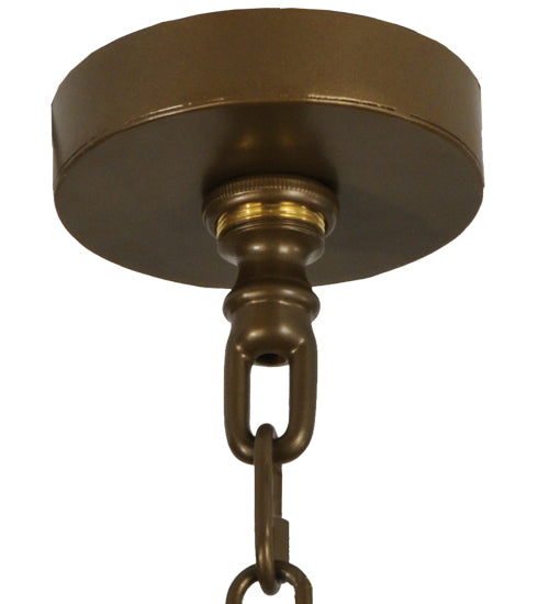 Meyda Lighting Arion 60" 24-Light 2-Tier Hubbardton Bronze Pendant Light With Clear Shade Glass