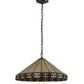 Meyda Lighting Arizona 20" 2-Light Mahogany Bronze Pendant Light With Multi-Colored Shade Glass