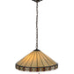 Meyda Lighting Arizona 20" 2-Light Mahogany Bronze Pendant Light With Multi-Colored Shade Glass