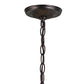 Meyda Lighting Arizona 20" 2-Light Mahogany Bronze Pendant Light With Multi-Colored Shade Glass