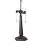 Meyda Lighting Arizona 24" 2-Light Mahogany Bronze Table Lamp With Multi-Colored Shade Glass