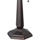 Meyda Lighting Arizona 24" 2-Light Mahogany Bronze Table Lamp With Multi-Colored Shade Glass