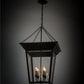 Meyda Lighting Arkley 26" 4-Light Black Pendant Light With Clear Crystal Idalight Shade Glass