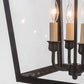 Meyda Lighting Arkley 26" 4-Light Black Pendant Light With Clear Crystal Idalight Shade Glass