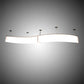 Meyda Lighting Arlo 142" Matte White & Extreme Chrome Pendant Light With White Statuario Idalight Shade
