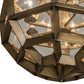Meyda Lighting Armoury 26" 8-Light Antique Brass Pendant Light With Clear Shade Glass