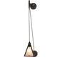 Meyda Lighting Arnage 10" Oxidized Steel Bartlett Wall Sconce With Silver Mica Shade Glass