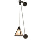 Meyda Lighting Arnage 10" Oxidized Steel Bartlett Wall Sconce With Silver Mica Shade Glass