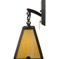 Meyda Lighting Arnage 14" 2-Light Timeless Bronze Wall Sconce With Beige Art Shade Glass
