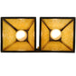 Meyda Lighting Arnage 14" 2-Light Timeless Bronze Wall Sconce With Beige Art Shade Glass