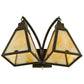 Meyda Lighting Arnage 18" 2-Light Timeless Bronze Wall Sconce With Beige Art Shade Glass