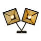 Meyda Lighting Arnage 18" 2-Light Timeless Bronze Wall Sconce With Beige Art Shade Glass