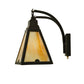 Meyda Lighting Arnage 18" 2-Light Timeless Bronze Wall Sconce With Beige Art Shade Glass