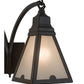 Meyda Lighting Arnage 19" 2-Light Timeless Bronze Wall Sconce With Frosted Seeded Shade Glass