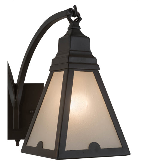 Meyda Lighting Arnage 19" 2-Light Timeless Bronze Wall Sconce With Frosted Seeded Shade Glass